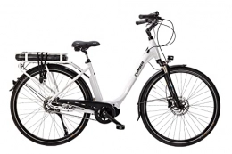 SPRICK Fahrräder 28 Zoll City E Bike Elektro Fahrrad Shimano 7 Gang Mittelmotor Pedelec Continental Weiss