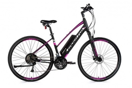 Unbekannt Fahrräder 28 Zoll Damen E Bike Elektro Crosser Fahrrad 36V 16.5Ah Pedelec Shimano schwarz pink Rh 43cm