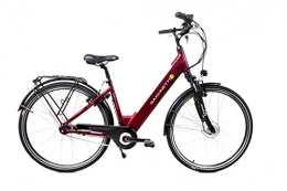 SAXONETTE Fahrräder 28 Zoll Saxonette Comfort Plus 2.0 Elektro E-Bike Pedelec City 7 Gang 36V Damen Bordeaux C-Ware