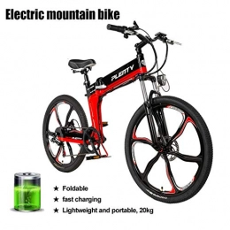 ZJGZDCP Fahrräder 480W Electric Mountain Bike Städtische Pendeln Erwachsene Elektrisches Fahrrad Mit 8 / 10Ah Abnehmbare Lithium-Batterie-elektrischen Mountainbike 21-Gang-Getriebe, For Erwachsene ( Color : Black )
