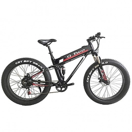 AA-folding electric bicycle Elektrofahrräder AA-folding electric bicycle ZDDOZXC Elektrisches Mountainbike mit 26"* 4, 0-fetten Reifen, 350 W / 500 W-Motor, 7-Gang-Snowbike, Vorder- und Hinterradfederung