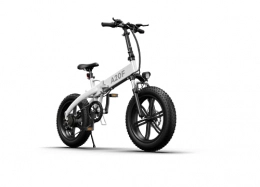 ADO Fahrräder ADO A20F Elektrofahrrad, IPX5 wasserdichtes Design, 4, 0 Zoll Fat-Tire Mehrschichtiger Dicker Gummireifen (Weiß)