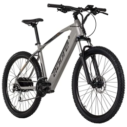 Adore Fahrräder Adore Alu E-MTB Hardtail 27, 5' Raccoon E-Bike Grau 250 Watt Li-Ion 36V / 14 Ah / 504 Wh 24 Gänge