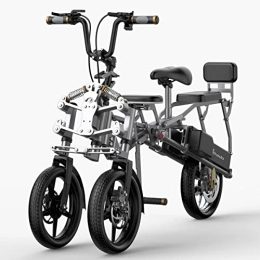 Afreda Elektrofahrräder Afreda Official S6 Electric Tricycle Bike Ultra Safety Compact Folding 3 Wheel Fold-in-1s Reverse 3-Wheel E-Bike 48V 35N.M 15.6AH 14'' Hydraulic Brake Shock Absorption for Adults Outdoor Golf Cart RV
