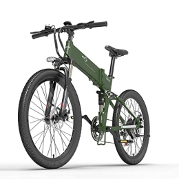 AJLDN Fahrräder AJLDN E Bike 26 Zoll, Elektrofahrrad mit 48V 10, 4AH Lithium-Batteri Elektrisches Fahrrad Shimano 7-Gänge Elektro Mountainbike for Pendeln zur Arbeit und Outdoor Reisen (Color : Black+Green)