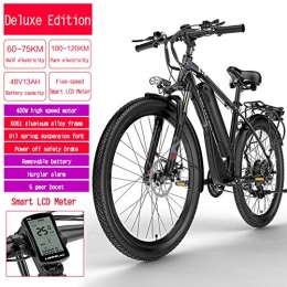 AKEFG Fahrräder AKEFG 2020 Verbesserte Electric Mountainbike, Elektrofahrrad, 400W 26 '' Elektro-Fahrrad mit Wechsel 48V 13AH Lithium-Ionen-Akku fr Erwachsene, Schwarz