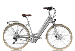 Allegro Elektrofahrräder Allegro Invisible City Premium E-Bike Damen 28 Zoll, City Elektrofahrrad, Pedelec E-Fahrrad, Silber