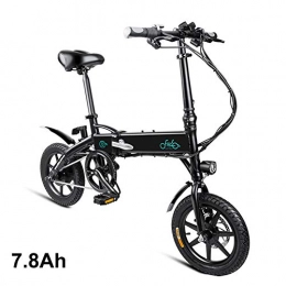 AM Elektrofahrräder Am 1 Stück Elektrisches Klappfahrrad klappbar Fahrrad Safe verstellbar tragbar, Schwarz, 7.8Ah