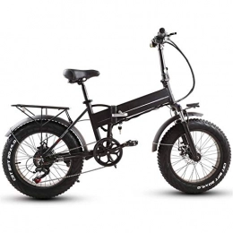 Amantiy Fahrräder Amantiy Elektrisches Mountainbike, 20-Zoll-Falten-elektrisches Fahrrad 350W / 500W 48V 10AH / 12.8ah LG Li-Ion-Akku 5-Level Elektrisches kraftvolles Fahrrad. (Color : Black, Size : 350w 12.8ah LG)
