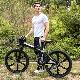 Minilism Fahrräder AMDirect Elektrofahrrad mit 26 Zoll Mountainbike Faltbares E-Bike 250W 25KM / H Pedelec E-Bike mit 8AH Lithium-Akku 21 Gang Shimano Getriebe (26'' schwarz (Sechs Messer-Rad))