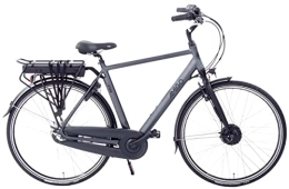 amiGO Elektrofahrräder Amigo E-Vibe S1 Elektrofahrrad - E-Bike für Herren - Herrenfahrrad 28 Zoll - Hollandrad mit Shimano 3-Gang - Geeignet ab 180-185 cm - Grau