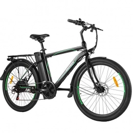 Ancheer Fahrräder ANCHEER 26" E-Bike mit Abnehmbarer 10Ah Akku, 6-Gang-Getriebe Elektrofahrrad 250W Pedelec für Erwachsene (Hellgrün)