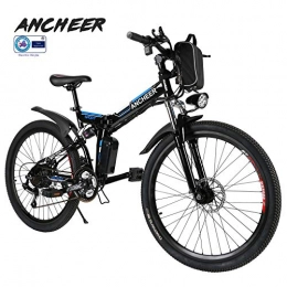 Ancheer Fahrräder ANCHEER Elektrofahrrad Faltbares Mountainbike, 36V 8Ah / 12Ah Lithium-Batterie27 Reifen Elektrisches Fahrrad Ebike mit 250W