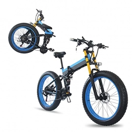 AORISSE Fahrräder AORISSE Elektrofahrrad, 1000W Faltbarer Erwachsener 26" Fat Tire Bike 48V 10AH Batterie Elektrofahrrad Snowy Beach Mountain Ebike