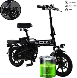 Art Jian Elektrofahrräder Art Jian Folding Elektro-Fahrrad, Abnehmbare 48V 6AH Lithium-Batterie-Doppelscheibenbremse Vorderradgabel Stoßdämpfung Commuting Electric Bikes