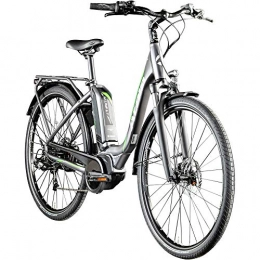 Atala Fahrräder Atala E Bike 700c Citybike B-Easy 400 28 Zoll Pedelec Bosch Hollandrad Stadtrad (anthrazit / neongrün, 48 cm)