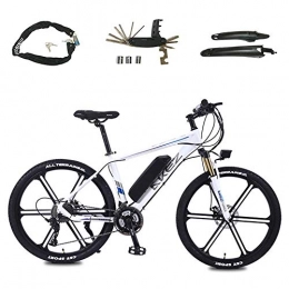 AZUOYI Fahrräder AZUOYI Elektrofahrrad 26 Zoll MTB E-Bike, Mountainbike Mit 350W, 36V 13Ah, Hochfestem Stoßdämpfung Und 27 Gang Gangschaltung, Weiß, 10Ah35KM