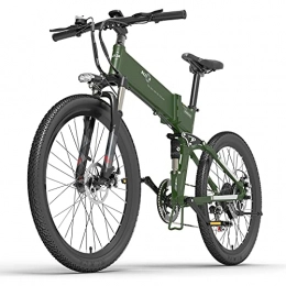 Bezior Elektrofahrräder Bezior E Bike Mountainbike Jeep E-Bike 500w 26-Zoll-elektrofahrrad E-bike10.4ah Batterie 100 Km Reichweite X500pro(Green)