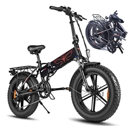 BiiKoon Fahrräder BiiKoon Faltbare Elektrofahrräder for Erwachsene Teenager Elektrofahrrad Fetter Reifen E-Bike Bergstrand Schnee 7-Gang-Getriebe mit Abnehmbarer 48-V-13-a-lithiumbatterie (Color : Black)