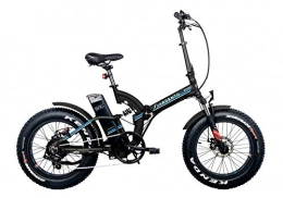 Argento Elektrofahrräder Bimax Fahrrad Silber blau, E-Bike faltbar Fat, schwarz, 20 Zoll