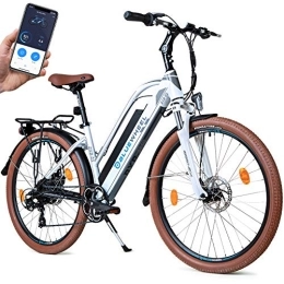 Bluewheel Electromobility Fahrräder BLUEWHEEL 26" innovatives Damen E-Bike IDeutsche Qualitätsmarke I EU konform Top City Ebike + Nabenmotor I Shimano 7 Gänge + 25 km / h Fullspeed, bis 150 km Reichweite & App |BXB85 Electric Bike