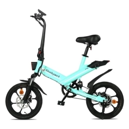 Bodywel Fahrräder Bodywel T16 Mini E Bike 16 Zoll Elektrofahrrad 250W 36V / 10.4AH Akku mit APP Funk Max 55km Herren Damen (Blau)