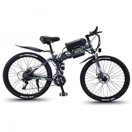Breeze Elektrofahrräder BREEZE 26''E-Bike für Erwachsene Elektrisches Mountainbike mit LED-Scheinwerfer Und 36V 13AH Lithium-Ionen Batterie 350W Elektro Fahrrad für Männer Frauen, A Gray Green