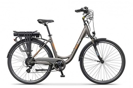 breluxx Elektrofahrräder breluxx® ecobike City L Grey 28" Damenfahrrad Urban City E-Bike Elektrofahrrad Pedelec 36V, 250W 10.4Ah / 374Wh, 7 Gang Shimano Kettenschaltung, grau, Made in EU