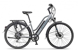 breluxx Elektrofahrräder breluxx® ecobike Cortina 28" Trekkingfahrrad Urban City E-Bike Elektrofahrrad Pedelec 36V, 250W 13Ah, 8 Gang Shimano Kettenschaltung, grau, Made in EU