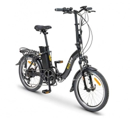 breluxx Elektrofahrräder breluxx® ecobike Faltrad Even Black 20" Urban City E-Bike Elektrofahrrad Pedelec 36V (250W) 13Ah, 6 Gang Shimano Kettenschaltung, schwarz, Made in EU