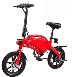 BTTHWR Fahrräder BTTHWR 350 W Elektrisches Klappfahrrad, 36 V leichtes E-Bike Mini-Elektrofahrrad, Klapprahmen Aluminiumlegierung Klappbares E-Bike mit herausnehmbarer Lithium-Ionen-Batterie, Rot