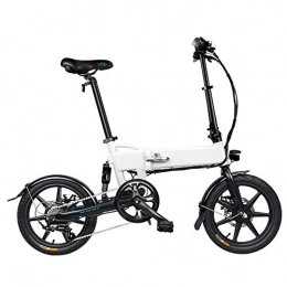CARACHOME Fahrräder CARACHOME 16-Zoll-Klapp-Elektrofahrrad, 250-W-Motor 6-Gang-Schalt-Elektrofahrrad Mountainbike für das Pendeln im Freien