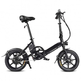 CARACHOME Fahrräder CARACHOME Zusammenklappbares Elektrofahrrad, 3 Fahrmodi Ebike 10.4AH 25 km / h 40 km Reichweite E-Bike 14-Zoll-Reifen-Elektrofahrrad, Schwarz
