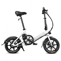 CARACHOME Fahrräder CARACHOME Zusammenklappbares Elektrofahrrad, 3 Fahrmodi Ebike 10.4AH 25 km / h 40 km Reichweite E-Bike 14-Zoll-Reifen-Elektrofahrrad, Weiß