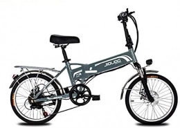 CCLLA Fahrräder CCLLA 20-Zoll-Mountainbike für Erwachsene, 48-V-Lithiumbatterie, 350-W-Elektrofahrräder, faltbares 7-Gang-Elektrofahrrad aus Aluminiumlegierung in Luft- und Raumfahrtqualität (Farbe: Grau, Größe: