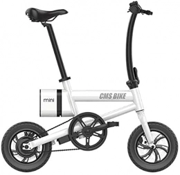 CCLLA Fahrräder CCLLA Elektrofahrrad für Erwachsene 12-Fach zusammenklappbares Elektrofahrrad Höchstgeschwindigkeit 25 km / h mit 36 ​​V 6-Ah-Lithiumbatterie für das Radfahren im Freien (Farbe: Weiß)