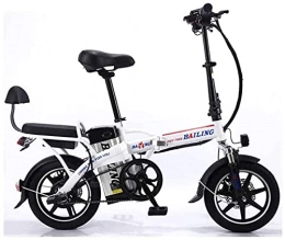 CCLLA Fahrräder CCLLA Elektrofahrrad zusammenklappbar Lithiumbatterie Auto Tandem für Erwachsene Elektrofahrrad Selbstfahrendes Essen zum Mitnehmen 48V 350W (Farbe: Weiß, Größe: 10A)
