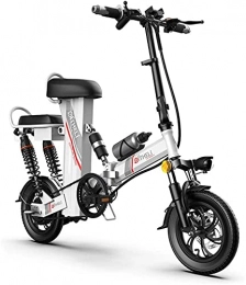 CCLLA Fahrräder CCLLA Klappbare Elektrofahrräder für Erwachsene Komfort-Hybrid-Liegeräder, tragbares 12-Zoll-Stadtfahrrad mit 350 W und 3 Modi, Höchstgeschwindigkeit 25 km / h, Aluminiumlegierungsrahmen, LCD-Bild
