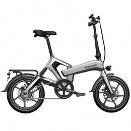 CHEER.COM Elektrofahrräder CHEER.COM Faltbares E-Bike 16-Zoll-Rad Mountain Lightweight Ebike 48-V-Lithiumbatterie Elektrisches E-Bike-Motorrad Aus Aluminiumlegierung Tragbar Wasserdicht Für Erwachsene, Grey