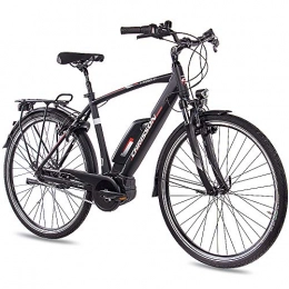 CHRISSON Fahrräder CHRISSON 28 Zoll E-Bike Pedelec Herrenrad E-Rounder 2019 mit 7G Nexus Bosch Active Line Gen3 40Nm 150km schwarz matt