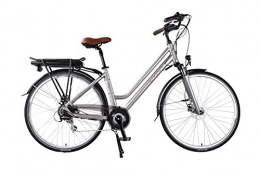 Cilo Fahrräder CILO Lago Comfort E-Bike Elektrofahrrad Pedelec Damen 28" 46 cm Silber Modell 2019