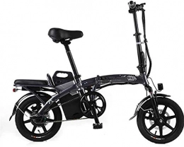 Clothes Fahrräder CLOTHES Elektrisches Mountainbike, Elektro-Fahrrad Folding Lithium-Batterie tragbare Mini-Pendler-elektrisches Fahrrad Erwachsene Scooter mit 350W Motor, Fahrrad (Color : Black, Size : 15ah)