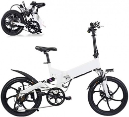 Clothes Fahrräder CLOTHES Elektrisches Mountainbike, Folding Elektro-Fahrrad, 36V 250W 7.8Ah Lithium-Batterie-Aluminiumlegierung Leichte E-Bikes, 3 Arbeitsmodi, vorne und hinten Scheibenbremsen, Fahrrad (Color : White)