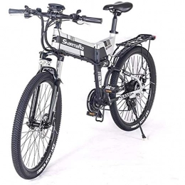 CNRRT Elektrofahrräder CNRRT Power Electric Mountainbike Kid Fahrrad 26-Zoll-Elektrofahrrad mit 36V 10.4AH Lithium-Ionen-Batterie Aluminiumrahmen und mechanische Scheibenbremse, schwarz (Color : Black)
