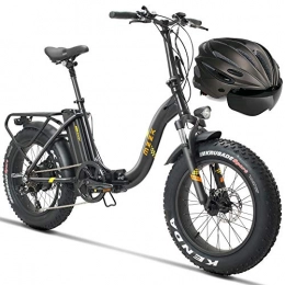COKECO Fahrräder COKECO E-Bike Elektrofahrrad Alu, 20 Zoll Faltbares Elektrofahrrad 4.0 Breiter Reifen 48V13AH Mountainbike Schnee ATV Lithiumbatterie Unterstützt Langstrecken-Elektrofahrrad