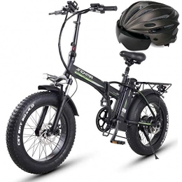 COKECO Fahrräder COKECO E-Bike, Schneestrand Faltbares Elektrofahrrad 50W / 500W / 48V / 15A Lithiumbatterie Roller Tandemfahrrad 20 Zoll Offroad Power Assisted Batterieauto