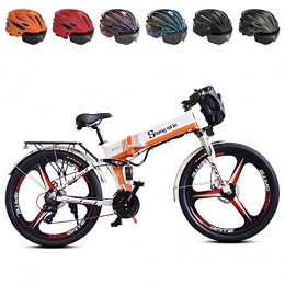 COKECO Fahrräder COKECO Faltbares E-Bike, 26 Zoll Elektrofahrrad 350W 48V10.4AH Lithiumbatterie Modifizierte Elektrische Leistung Mountainbike Männlich Langstrecken (kostenloser Helm Mitgeliefert)
