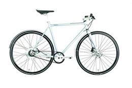 TechniBike Fahrräder Cooper E-Bike (Pedelec, Elektrofahrrad mit Riemenantrieb, vollintegrierter 250W Hinterradnabenmotor, 160Wh Akku-Leistung, Energierückgewinnung während der Fahrt , Rahmenhöhe 61 cm) weiß