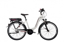 Corratec Elektrofahrräder Corratec E-Power 26 City Active 8s 400 Fahrrad, Weiß matt / Steel Grau / Dunkel Rot, 44