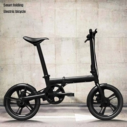 COUYY Elektrofahrräder COUYY 16 Zoll Smart-Folding Electric Bike, leichte Aluminium-Legierung Rahmen elektrisches Fahrrad, austauschbare Lithium-Ionen-Batterie, LCD-Liquid Crystal Instrument, Schwarz